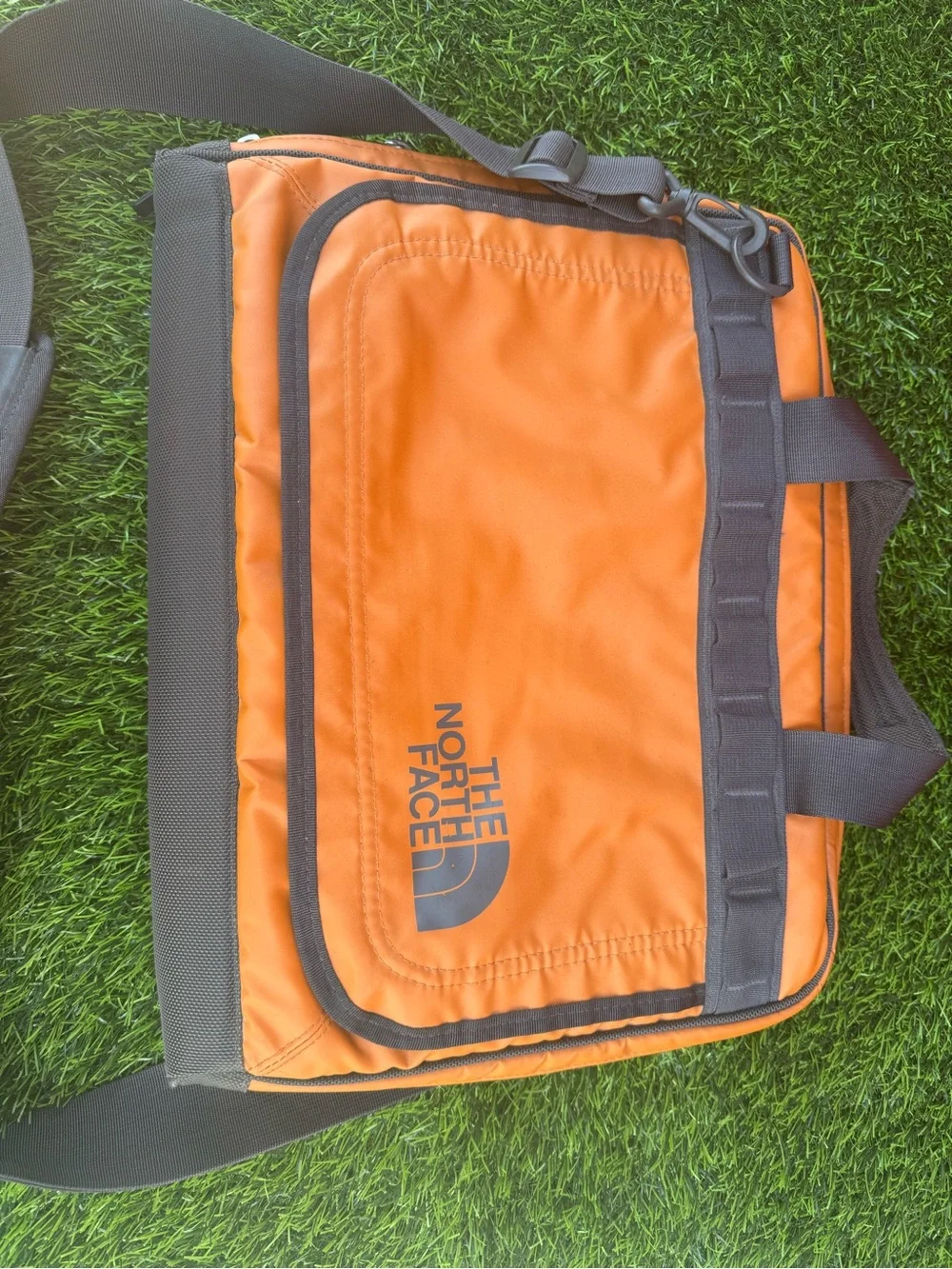 The North Face Orange and Black Messenger Bag